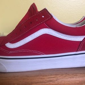 Red vans shoes